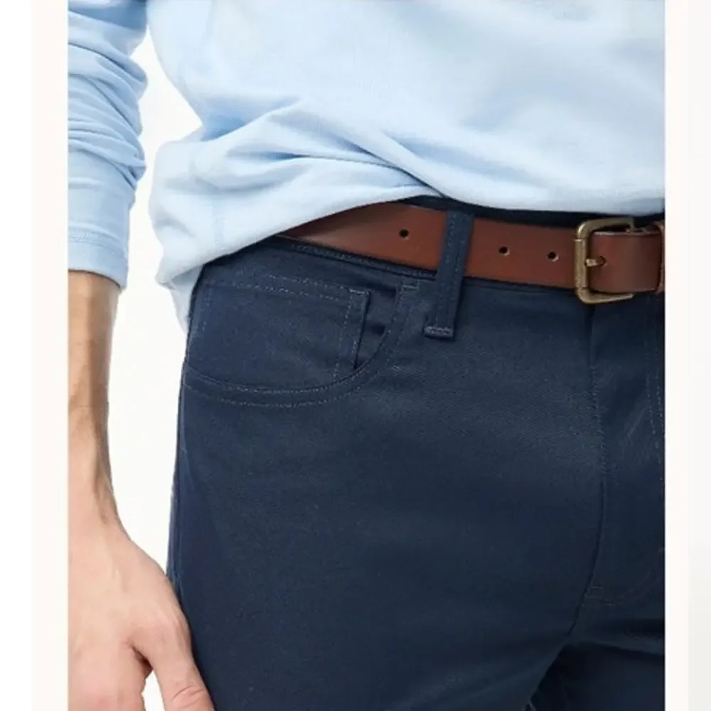 NWT J. Crew Men's Straight-Fit Five-Pocket Tech Pant Blue 32/32